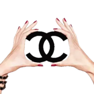 ❤ 666cfc9c handen, logo, rode nagels, mode, accessoire telegram sticker