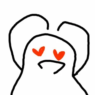 😍 018988f9 บล็อบ, ความรัก, ตาเป็นรูปหัวใจ, การ์ตูน, น่ารัก, ภาพวาด telegram sticker