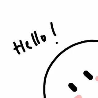 👋 79f3f71f Hello! ทักทาย, น่ารัก, สวัสดี, คาวาอิ, เรียบง่าย telegram sticker