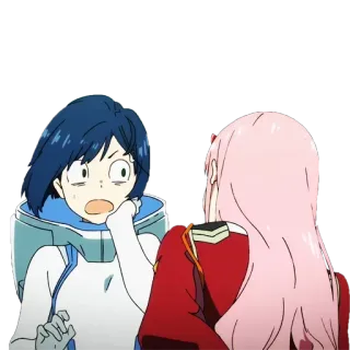 ゼロツー Zero Tsū「вყ: @Santouryuu」 telegram stickers