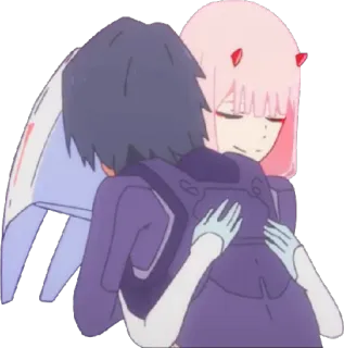 ゼロツー Zero Tsū「вყ: @Santouryuu」 telegram stickers