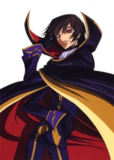 😏 99f80396 Lelouch Lamperouge Code Geass Anime, Postać, Lelouch, Code Geass, Mag, Chłopiec Anime telegram sticker