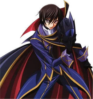 😏 a379de7a Lelouch Lamperouge Code Geass Anime, Lelouch, Code Geass, Zero, Geass telegram sticker