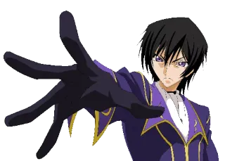 😏 eac3afb8 Lelouch Lamperouge Code Geass Anime, Postać, Lelouch, Code Geass, Moc telegram sticker