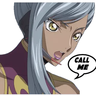 ☎️ b63c7929 CALL ME Anime, Personaggio, Espressione, Chiamami, Sticker telegram sticker