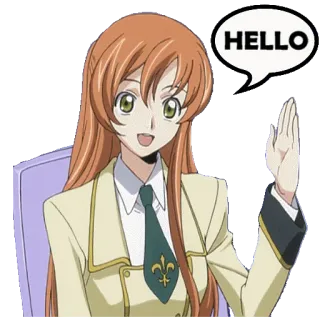 👋 c9ef6889 HELLO anime, ciao, cartone animato, saluto telegram sticker