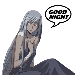 🛌 dcf1bff1 GOOD NIGHT buona notte, anime, femmina, donna, assonnato telegram sticker
