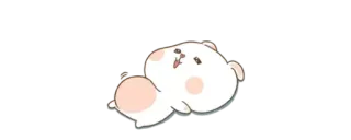 🍭 65b82d68 mignon, animal, ours, couché, dessin animé telegram sticker