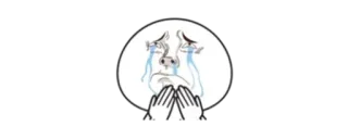 🎯 67267974 pleurer, triste, larmes, émotions, dessin animé telegram sticker