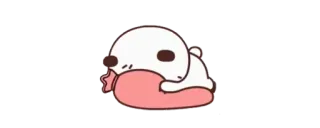 🔰 ad5caa3d mignon, kawaii, dormir, animal, autocollant telegram sticker