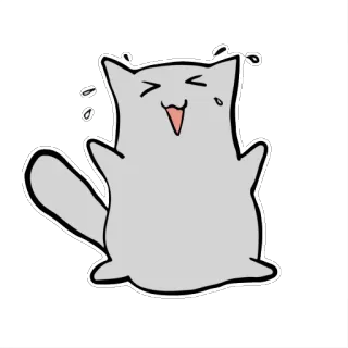 😆 18178923 kucing, hewan, kartun, stiker, senang, air mata telegram sticker