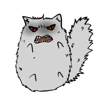 😡 72ed5cef kucing, marah, monster, kartun, binatang, berbulu telegram sticker