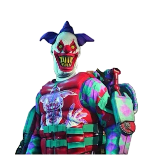 🤡 8f051b46 Pagliaccio, Spaventoso, Militare, Arma, Minaccioso, Halloween, Personaggio, Malvagio telegram sticker