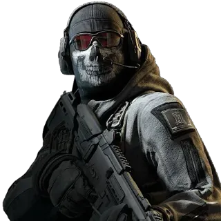 🎭 a0e50c82 Ghost Call of Duty Spettro, Call of Duty, Soldato, Maschera, Teschio, Videogioco, Tattico, Militare telegram sticker