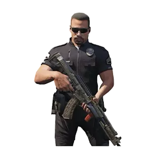 🎭 d7a788c4 polizia, agente, pistola, armi, militare, violenza telegram sticker