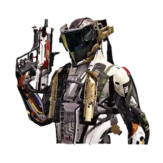 🎭 dfed22db soldato, soldato futuristico, arma da fuoco, arma, elmetto, armatura, futuristico telegram sticker