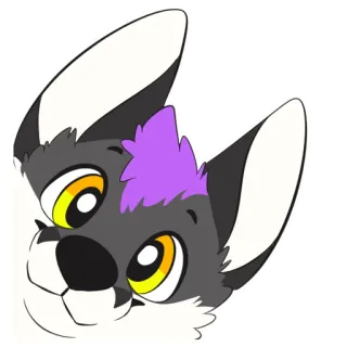 😳 124ea708 兽人, 动物, 角色, 卡通, 可爱, 狐狸, 狼, 贴纸 telegram sticker