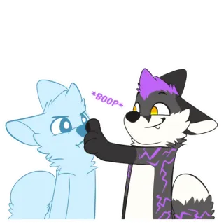 👆 69a200ed *BOOP* boop, 狐狸, 动物, 卡通, 可爱, 动画, 贴纸 telegram sticker