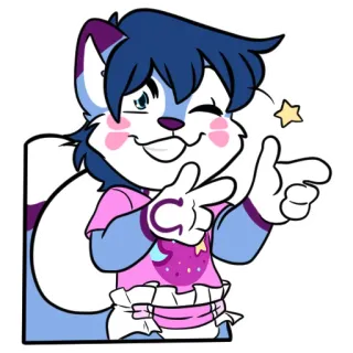 🤩 271c54a4 animal, cartoon, furry, cute, animated telegram sticker