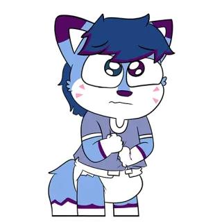 🥺 45608163 cartoon, animal, baby, diaper telegram sticker