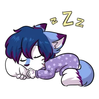 😴 89b50e25 ZZZ sleeping, sleepy, zzz, cartoon, cute, animal, furry telegram sticker
