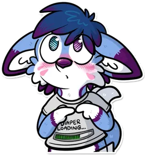 😳 916b5e99 DIAPER
LOADING... cartoon, animal, diaper, loading, cute telegram sticker