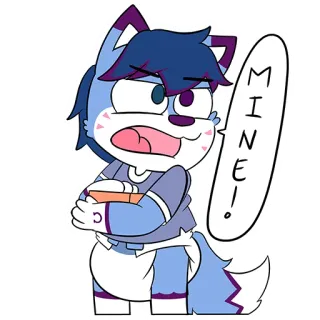 📦 d4bf3f19 MINE! cartoon, animal, furry, mine, possessive telegram sticker