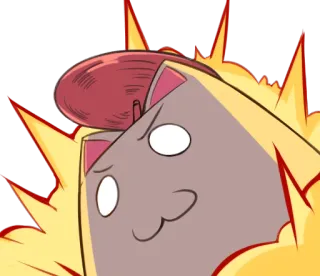 💥 9a423202 kot, wybuch, zły, kreskówka, naklejka, anime, manga telegram sticker