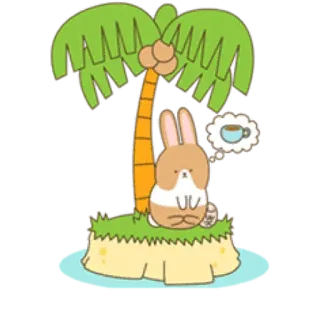 Coffee Rabbit- @cocopry @Chamoosh telegram stickers