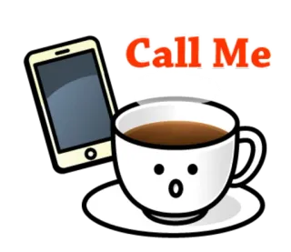 📱 88fd8a5f Call Me 커피, 전화, 통화, 음료, 만화 telegram sticker