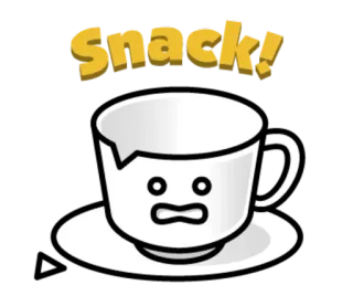 😩 ccc4a16e Snack! 간식, 컵, 음식, 음료 telegram sticker
