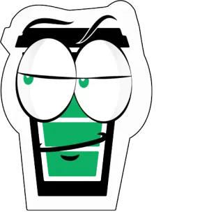 😊 3a4181d7 kaffee, tasse, cartoon, getränk, aufkleber, illustration whatsapp sticker