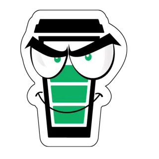 😏 a5f2e789 Kaffee, Cartoon, Getränk, Energie, Maskottchen whatsapp sticker