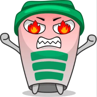 😡 62eb4daf café, en colère, dessin animé, nourriture, boisson, tasse telegram sticker