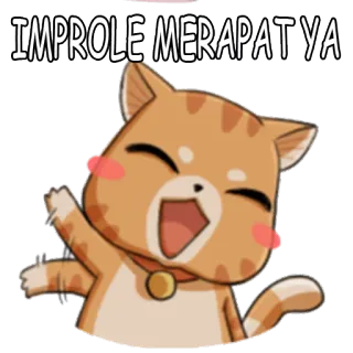 👋 8a4b8f89 IMPOLE MERAPATYA kat, sticker, cartoon, schattig, dier telegram sticker