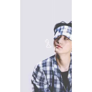 🔪 92d92de4 мужчина, клетчатая рубашка, маска для сна, мода, стиль, портрет telegram sticker