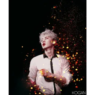 🔪 f866893e KOGAN человек, мужчина, певец, актер, портрет, блестящий telegram sticker