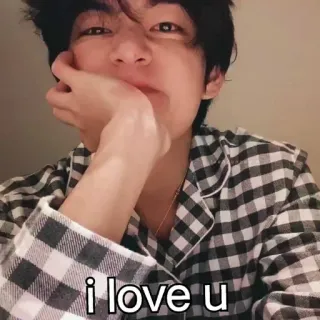 💜 7f58109b i love u 사랑, 메시지, K팝, 귀여운, 애정, 긍정적 telegram sticker