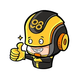 👌 3a6109df 漫画, キャラクター, いいね, ヘルメット, ポジティブ, 良い, 成功 telegram sticker