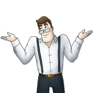 🤷‍♂️ 493b6ff4 man, shrugging, uncertain, question, indifferent, dunno telegram sticker