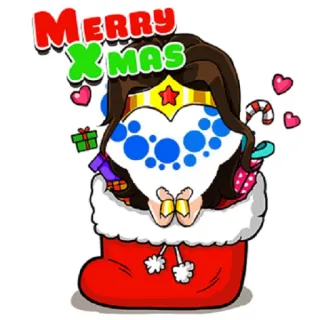 🤗 355aa020 Wonder Woman Merry Xmas natale, wonder woman, vacanze, adesivo, natale, festivo telegram sticker