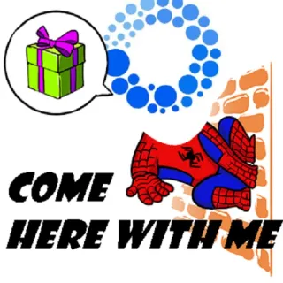 👋 e273976e Spider-Man COME HERE WITH ME Spider-Man, supereroe, fumetto, regalo, invito telegram sticker