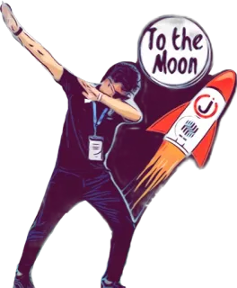 🌕 0c18c845 To the Moon Dab, 火箭, 月亮, 加密货币, 成功, 金融, 投资 telegram sticker