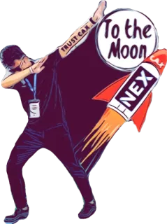 🚀 75125f39 TRUST CAX 月亮, 火箭, 加密货币, 投资, 金融, 信任, CAX telegram sticker