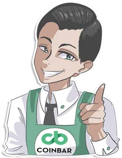 👆 dc12d09d COINBAR bartender, coin bar, cartoon, employee, hospitality telegram sticker