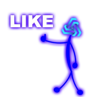 👍 7568a2ab LIKE Thích, Ngón tay cái, Tích cực, Mạng xã hội, Người que telegram sticker