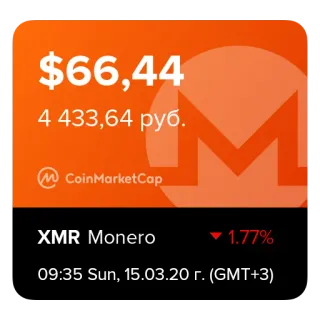💰 2d7704e7 $66,44
4 433,64 руб.
CoinMarketCap
XMR Monero
1.77%
09:35 Sun, 15.03.20 г. (GMT+3) cryptocurrency, monero, finance, investment, xmr, coinmarketcap telegram sticker