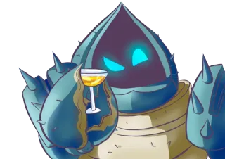 👍 14482b73 personagem, fantasia, capacete, armadura, bebendo, bebida telegram sticker