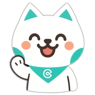 ✋ 0b097e5b Katze, Tier, niedlich, kawaii, Gruß, freundlich telegram sticker