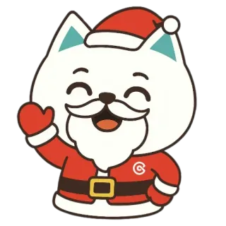 🎅 9309fa8a Katze, Weihnachtsmann, Weihnachten, Cartoon, Feiertag, Festlich telegram sticker